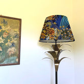 Floral Midnight Velvet Steep Empire Lampshade | Handmade Ceiling Light Shade | UK