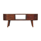 Chestnut Round Open Chest of Drawers