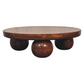 Chestnut Central Ball Table Chest of Drawers