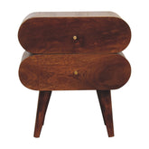 Bubble Chestnut Bedside Table