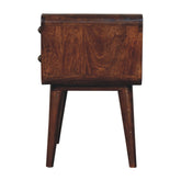 Curved California Walnut Bedside Table