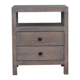 Acid Wash 2-Drawer Open Bedside Table
