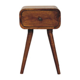 Avora Mini Chestnut Nightstand with 1-Drawer Chest of Drawers
