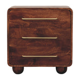 3-Drawer Rounded Chest of Drawers | Oak Linen