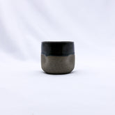 Verde Goccio Handmade Ceramic Smoked Grey Stoneware Short Cup