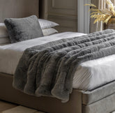 Luxxa Grey Faux Fur Throw