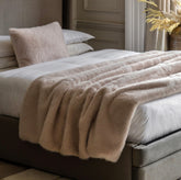 Oatmeal Faux Fur Throw