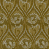 Vintage floral damask Wallpaper - Ochre