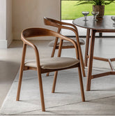 The Med Dining Chair pack of 2 - Walnut