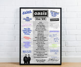 Oasis Live'25 Setlist Poster - Oasis Inspired Print