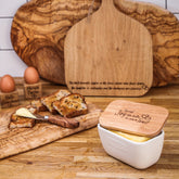 Spread Joy White Butter Dish