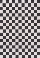 Loft Checkerboard Dark Grey Rug