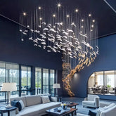 luxury Glass Hanging Led Chandelier