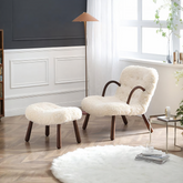 Philip Arc Sheepskin Armchair And Ottoman