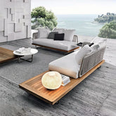 Phyllis Rattan Outdoor Sofa Set, Two Seater Sofa, Outdoor Furniture, Grey