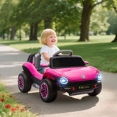 AIYAPLAY Volkswagen Licensed Kids Electric Car with Remote Control for Ages 3-6 Years, Pink