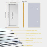 Overlength 140/151/160CM Rectangle LED Bathroom Mirror Gold Aluminum Frame Vanity MIirror Touch Defogging