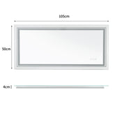 Large Wall-Mounted LED Illuminated Bathroom Mirror Touch Antifog Vanity Mirror Dimmable Commercial-Grade 42"