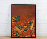 Mo Salah Iconic Selfie Poster - Liverpool Inspired Print