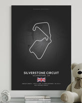 Silverstone Circuit Poster - Formula 1 Inspired Print