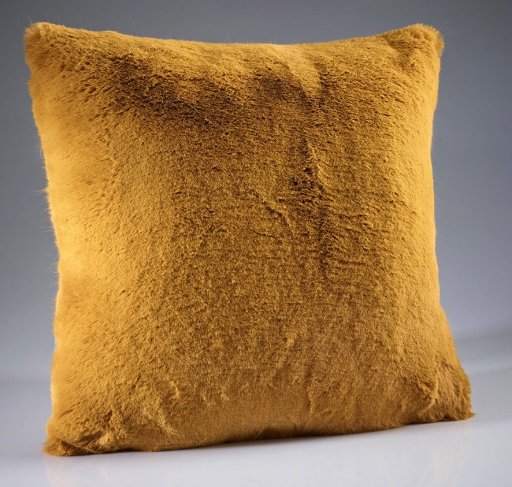 Mustard  Faux Fur Cushion