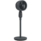 HOMCOM Pedestal Fan, Powerful Air Circulator, 12 Inch Floor Standing Fan with 3 Speed Settings, Oscillating Function for Bedroom, Home and Office, Grey
