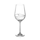 Diamante Wine Glass with Modena Spiral Cut