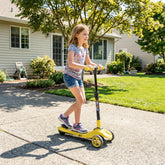 AIYAPLAY Three-Wheel Foldable Electric Scooter for Kids Aged 6-10 Years, Yellow
