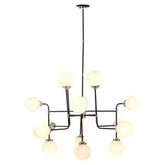 Abira Black And Chrome 16 Arm Pendant Light - Lighting