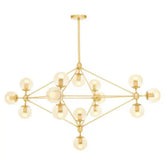Abira Fifteen Arm Gold Finish Pendant Light - Lighting