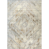 Abstract Vintage Cream/Ochre Rug | D176F - 80X150 cm - Rugs