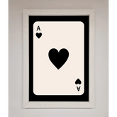 Ace Of Hearts Framed Poster - A3 (29.7 x 42 cm) / White - Framed Print