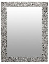 Akola Textured Silver Frame Rectangular Wall Mirror