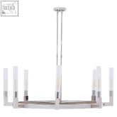 Alexis 8 light round ceiling light with sleek circular frame and frosted glass bulbs perfect modern round ceiling light