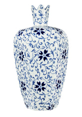 Alice Modern Chinese Blue and White Bottle Delft Vase