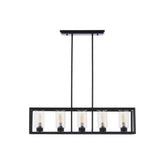 Aliko 5 Bulb Matte Black Ceiling Light - Lighting