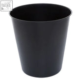 Black matte finish plastic wastebasket with simple design for allegra kiara stainless steel brown waste bin collection