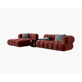 Anouk Modern Red Modular Sofa Three/ Two Seater Sofa