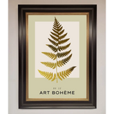 Art Boheme Leaf Foil Print - B0 (100 x 141 cm) / Black Gold - Framed Print