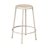 Artisan Cream Metal Bar Stool
