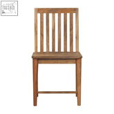 Artisan furniture ariella dining chair in solid mango wood with warm natural finish and vertical slat back design