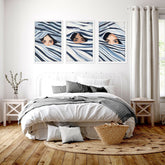 Artwork For Bedroom Wall | Set of 3 Boho Women Wall art Prints