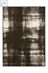Abstract black and white classic wall art with textured brushstrokes in a minimalist frame for white classic wall decor