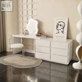 Cream aubrey dressing table set with illuminated mirror and multiple drawers perfect white dressing table set