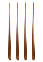 Aurora Tall Slender Taper Candles - Gold