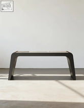 Modern black ayoade office desk with sleek curved legs and glass top perfect office desk that offer financing options