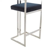 Azalea Bar Stool With Silver Frame