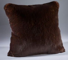 Brown Bear Fur Faux Fur Cushion