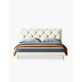 Baal King Size / Super King Size Bed Leather With Beside Table