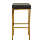 Baina Black And Gold Finish Bar Stool